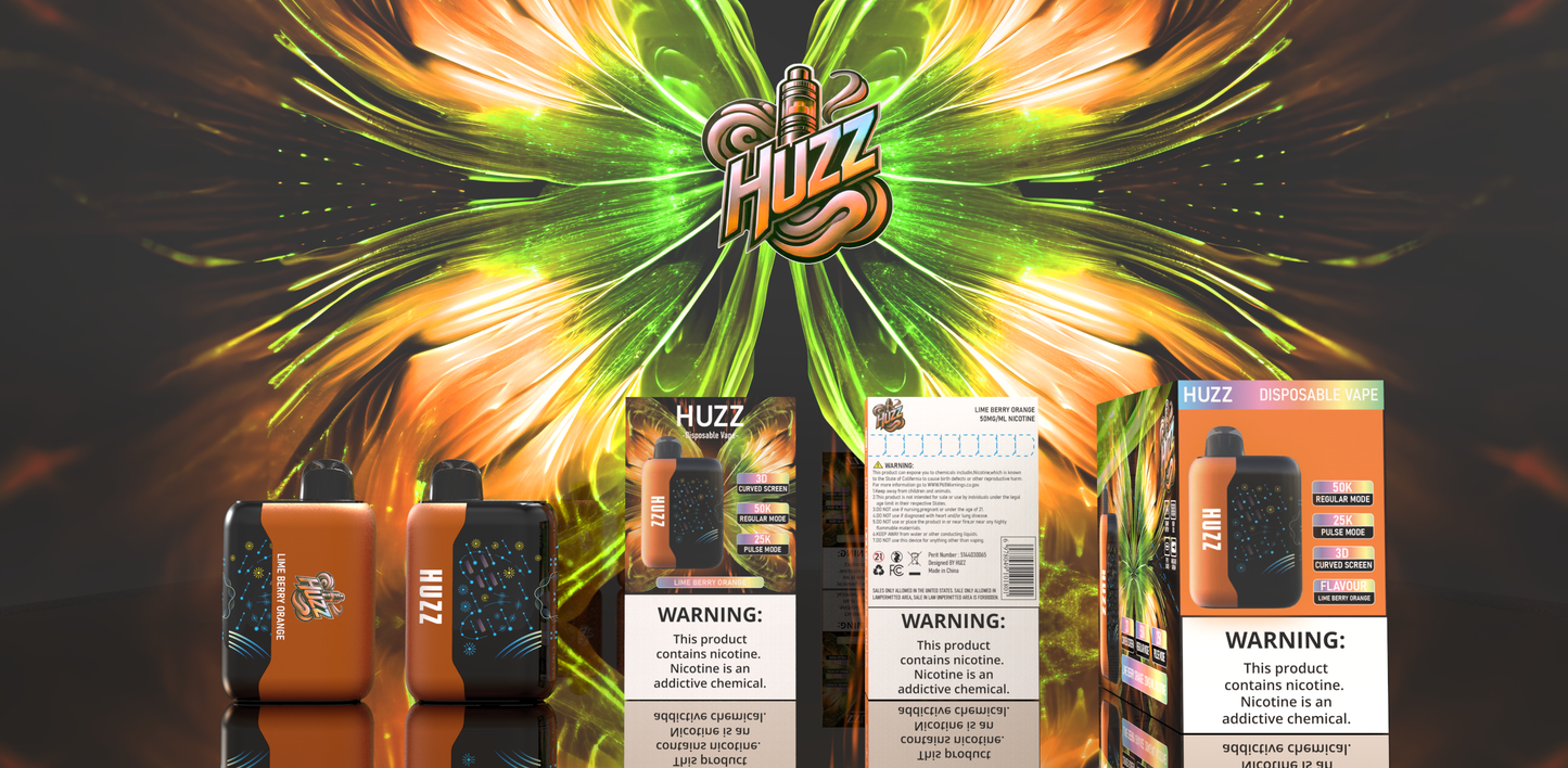 HUZZ VAPE LIME BERRY ORANGE